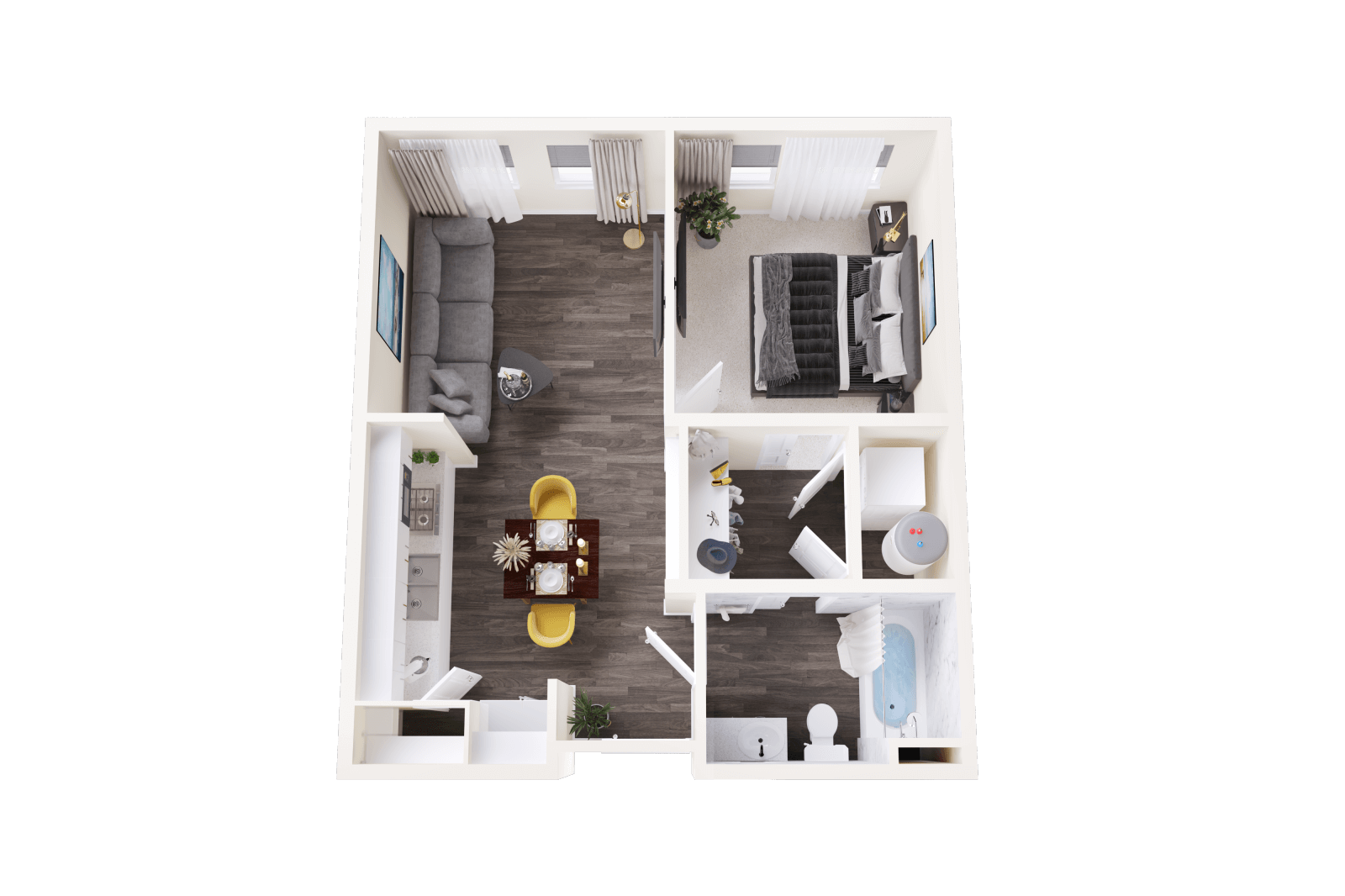 A Douglas unit with 1 Bedrooms and 1 Bathrooms with area of 547 sq. ft